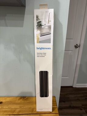 brightroom Stainless Steel Over-the-Sink Dish Drainer - Black